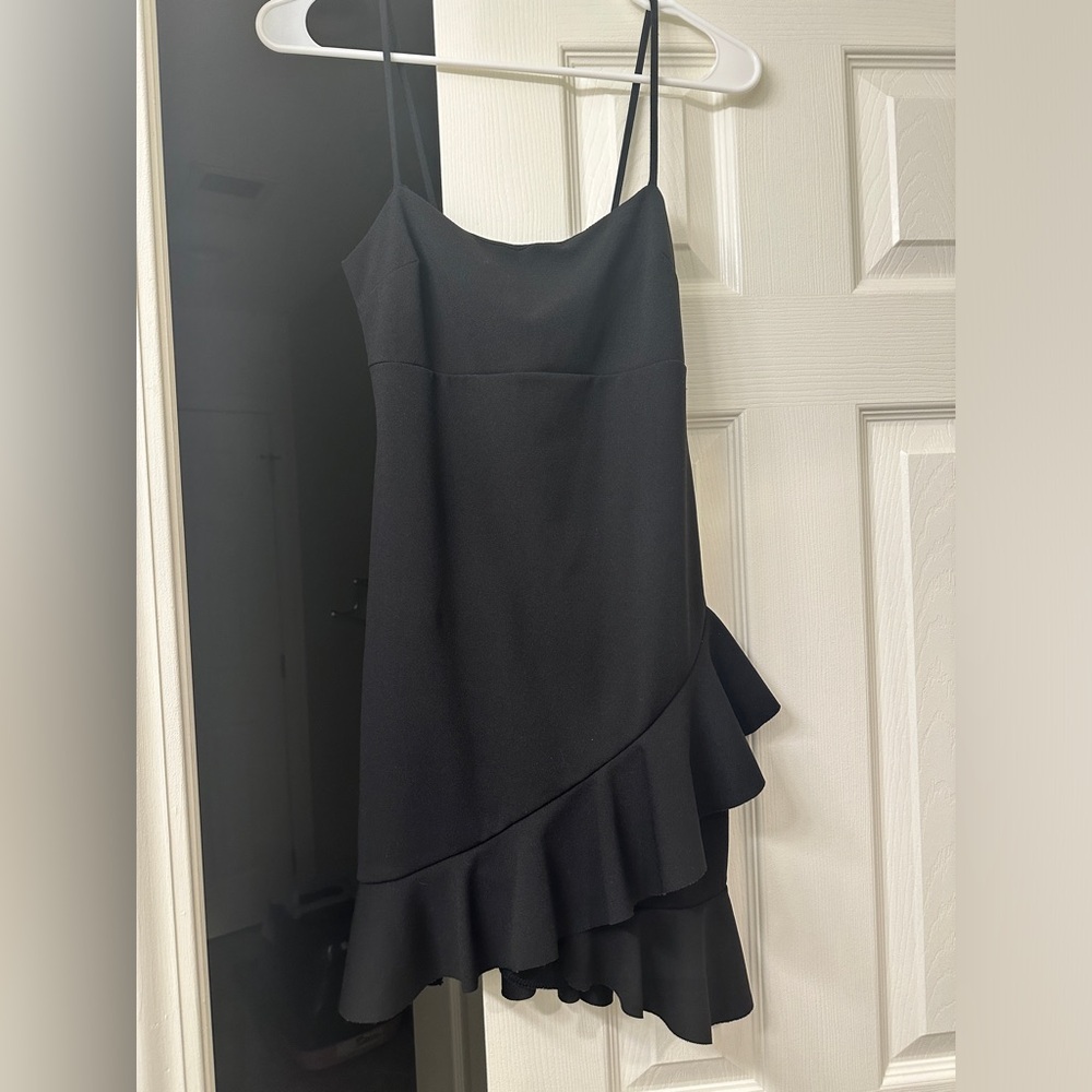 Black Mini Ruffle Dress
